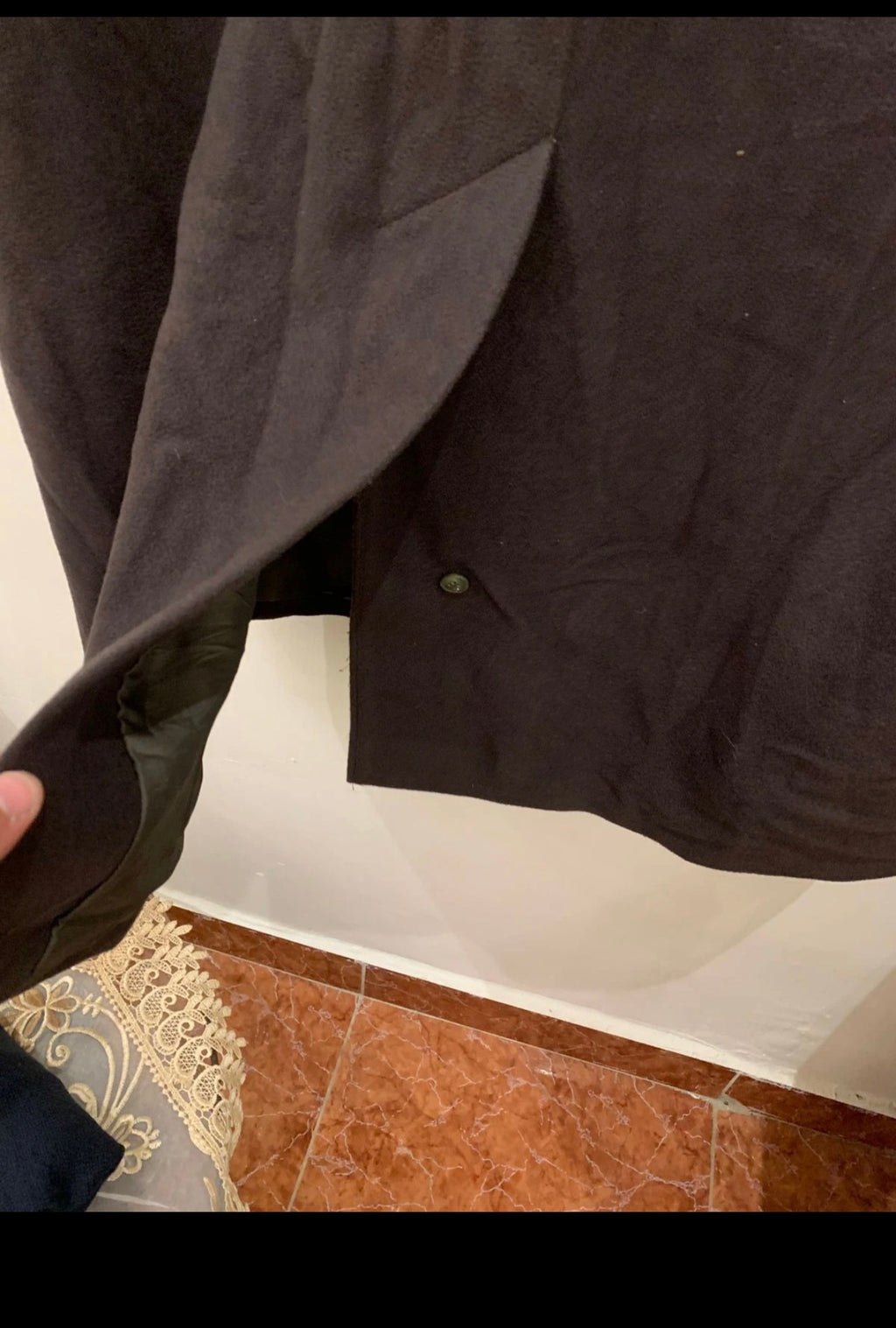 Vintage pure wool classic dark brown top over coat 50R XL