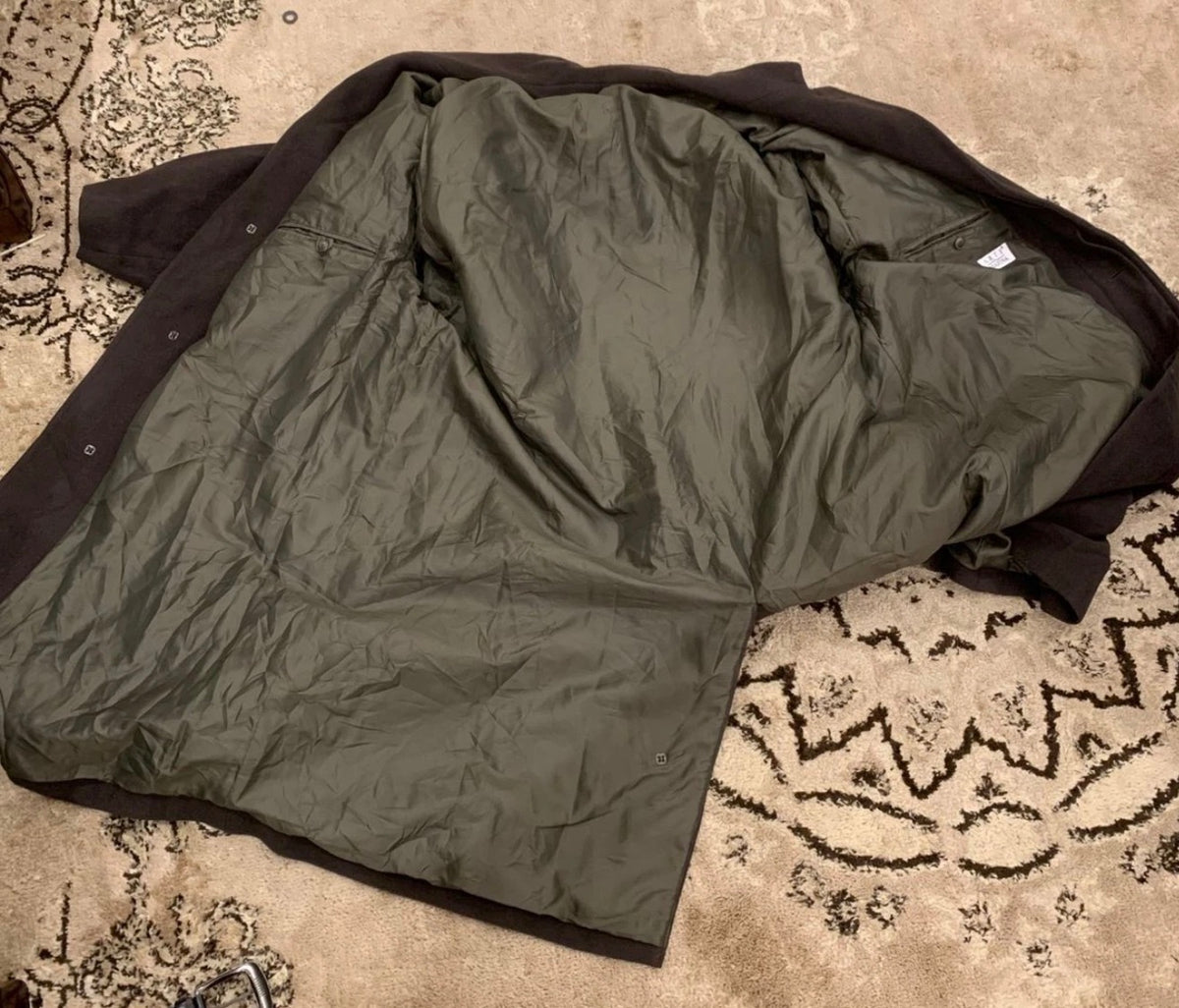 Vintage pure wool classic dark brown top over coat 50R XL