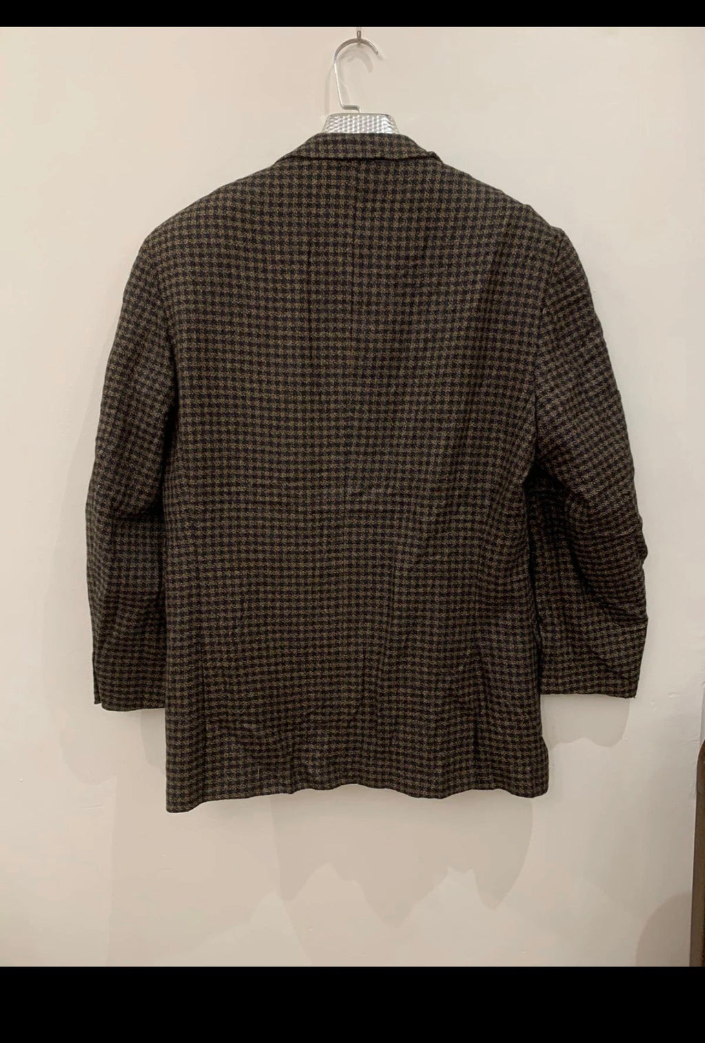 Vintage Ermenegildo Zegna Soft pure wool houndstooth brown jacket blazer 42R