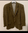 Vintage J. P. TILFORD wool cashmere Windowpane green hunting jacket blazer 42R