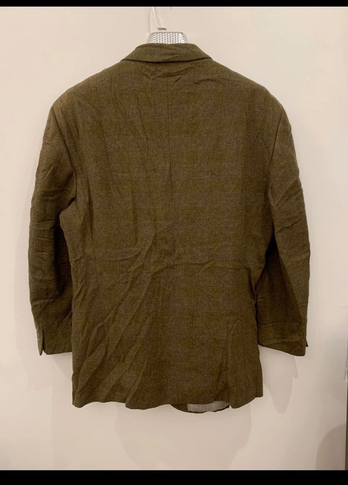 Vintage J. P. TILFORD wool cashmere Windowpane green hunting jacket blazer 42R