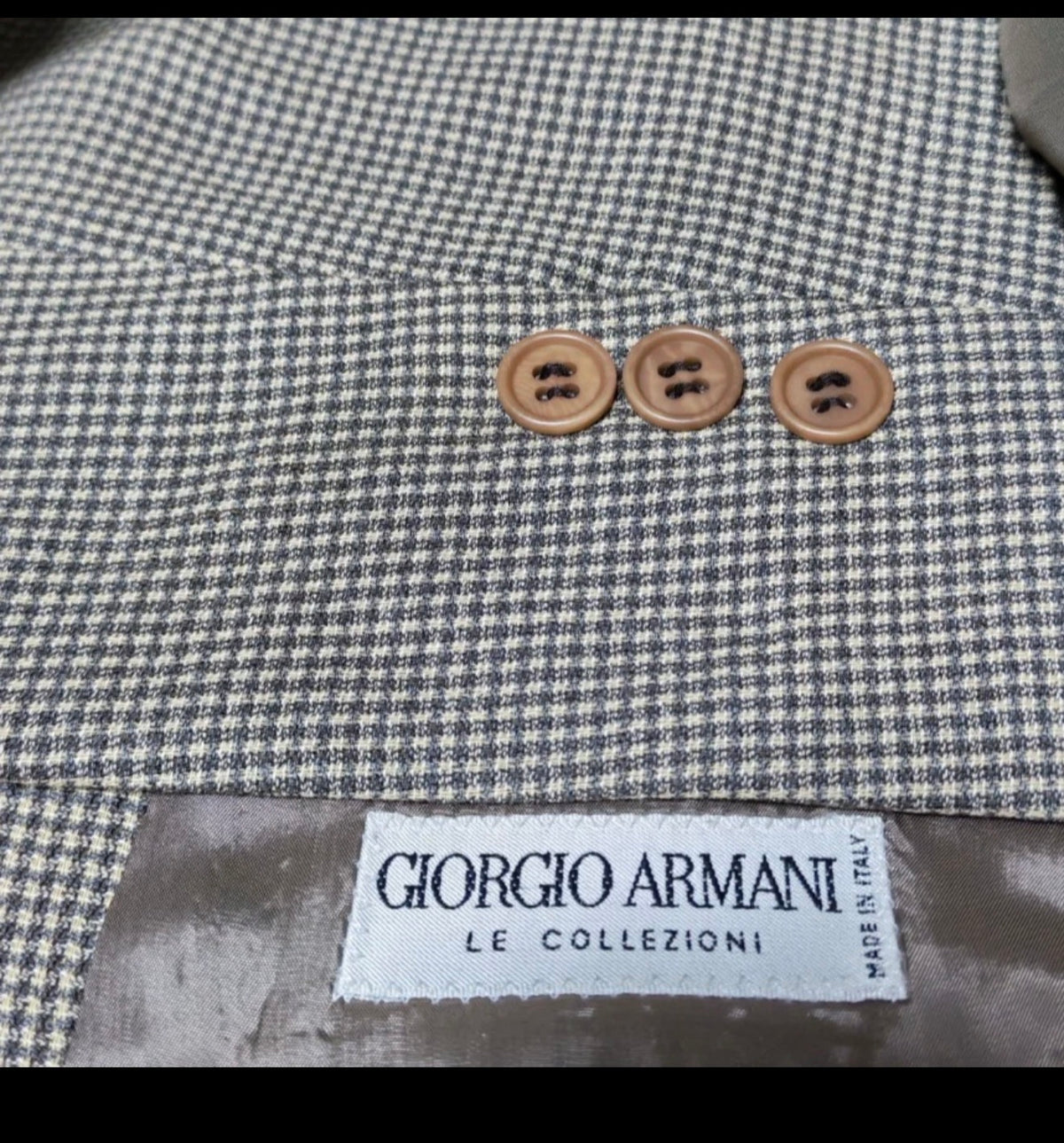 Vintage Giorgio Armani Le Collezioni wool blend brown jacket blazer 42R 40R