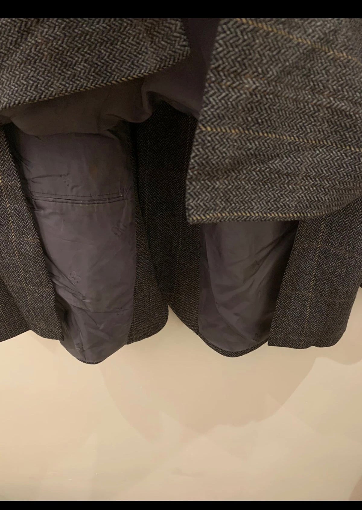Vintage Daks DD London pure wool Windowpane hunting jacket blazer 48R 48L