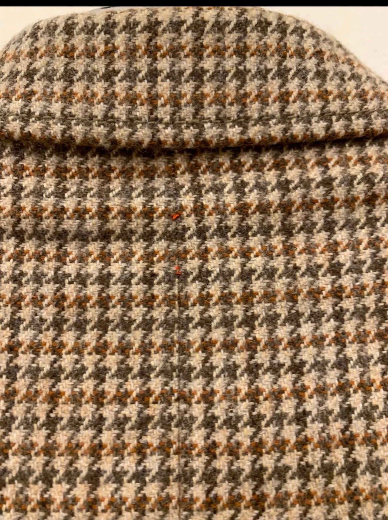 1970s Vintage houndstooth pure wool tweed brown hunting jacket blazer 42L