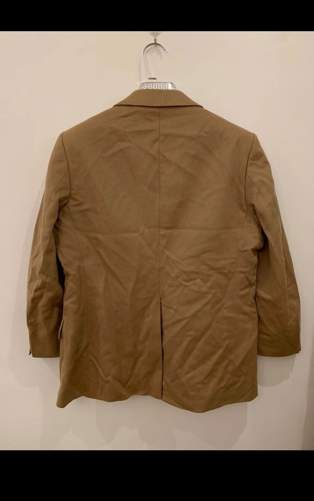 Vintage Pierre Balmain Paris Mohair Wool camel beige jacket blazer 40R 40S