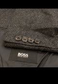 Vintage Hugo Boss Loro Piana Wool Cashmere charcoal sport coat blazer 46R 46L XL