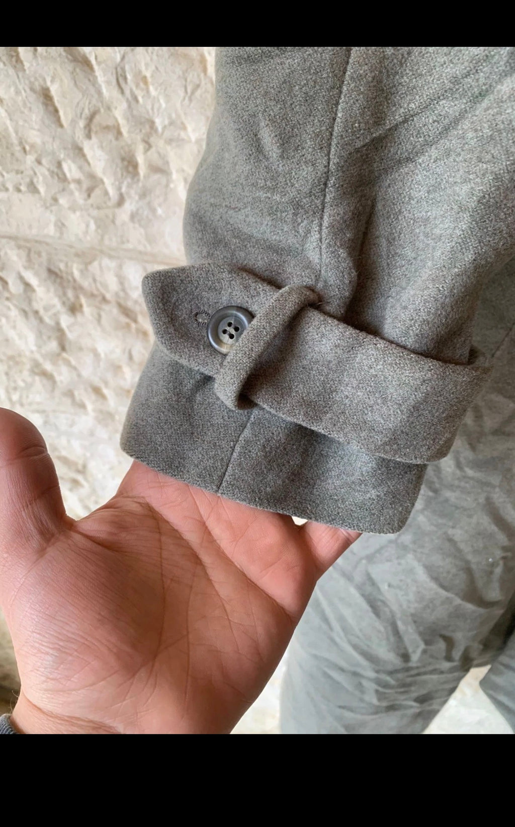 Vintage Van Gils pure wool classic green raglan long over coat 50R 50L 2XL