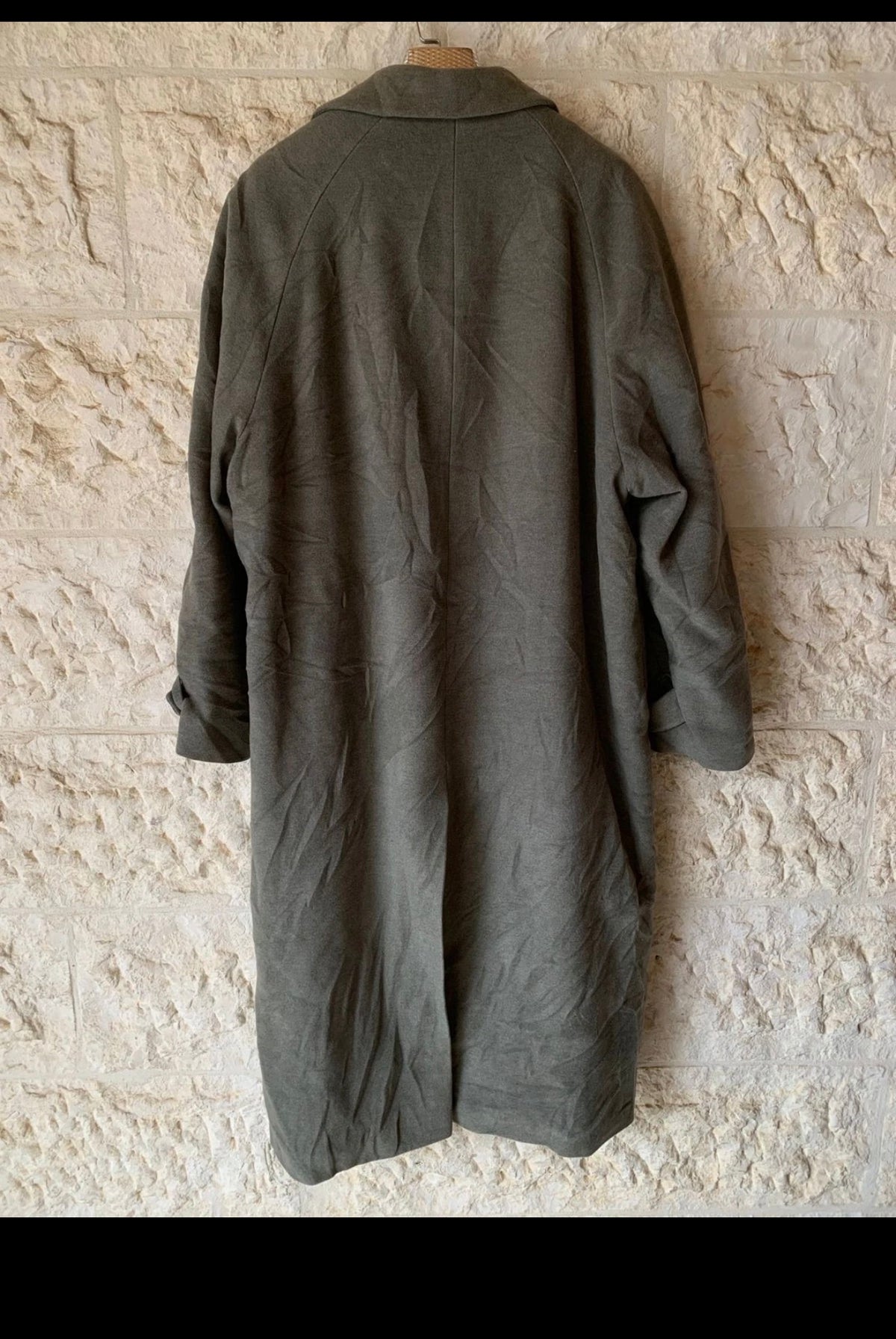 Vintage Van Gils pure wool classic green raglan long over coat 50R 50L 2XL