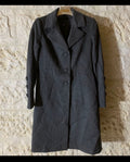 Vintage Cinzia Rocca superfine pure wool Loro Piana charcoal over coat 5 S 34