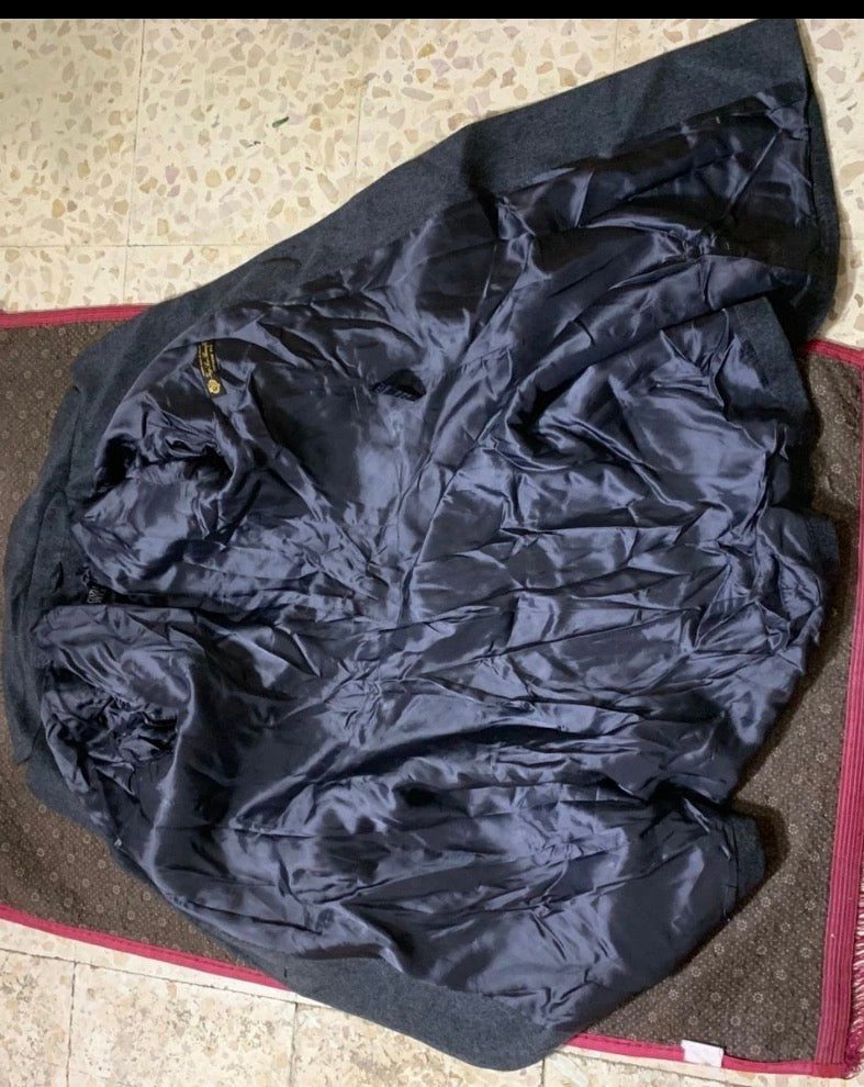 Vintage Cinzia Rocca superfine pure wool Loro Piana charcoal over coat 5 S 34