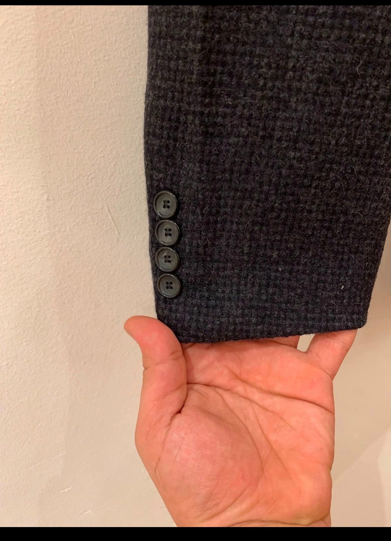 Classic Men Givenchy pure wool Tweed charcoal hunting jacket blazer 42R