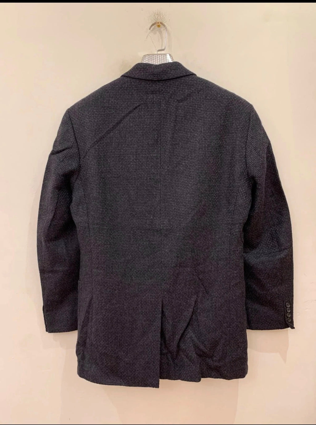 Classic Men Givenchy pure wool Tweed charcoal hunting jacket blazer 42R