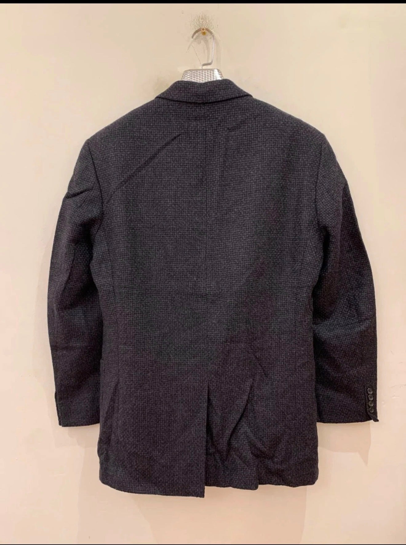 Classic Men Givenchy pure wool Tweed charcoal hunting jacket blazer 42R