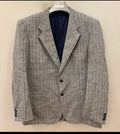 Vintage pure wool tweed camouflage gray classic hunting jacket blazer 42R