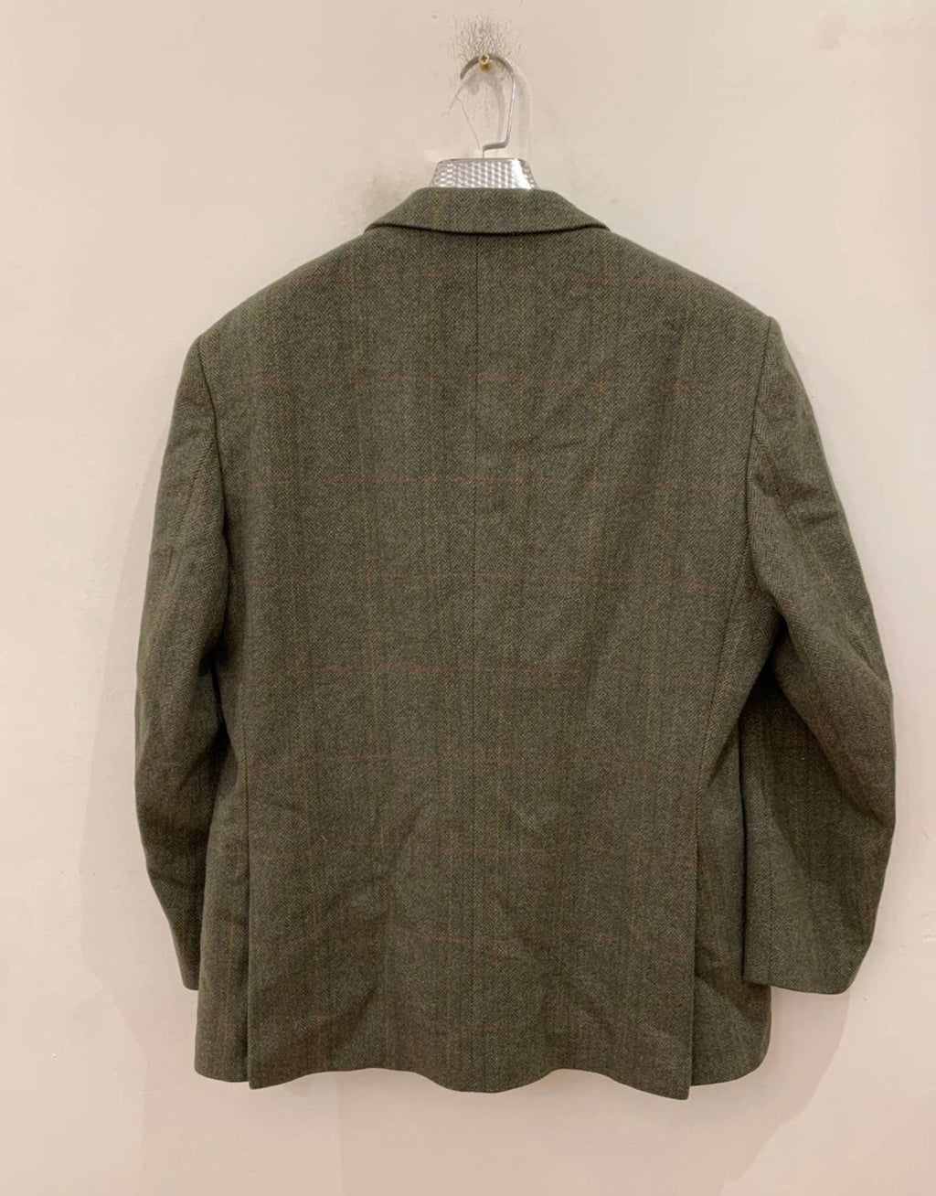 Vintage Bladen pure wool soft tweed herringbone green hunting jacket blazer 44R