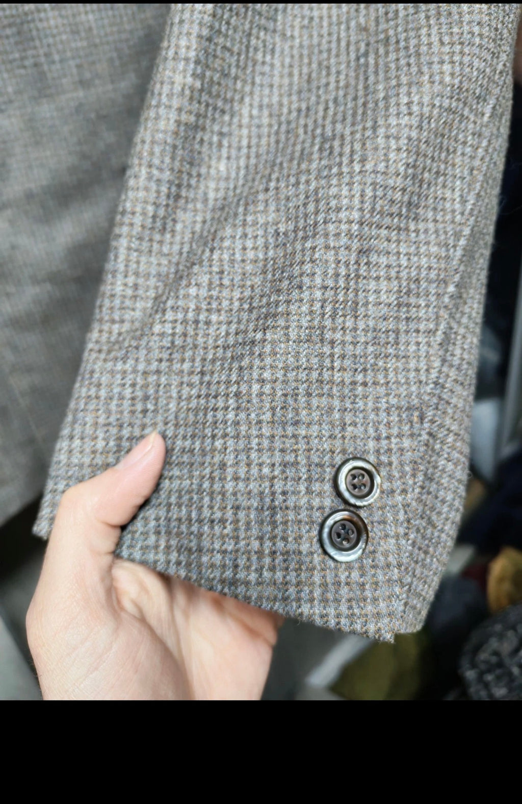1970s Vintage all worsted wool double breasted brown jacket blazer 42L