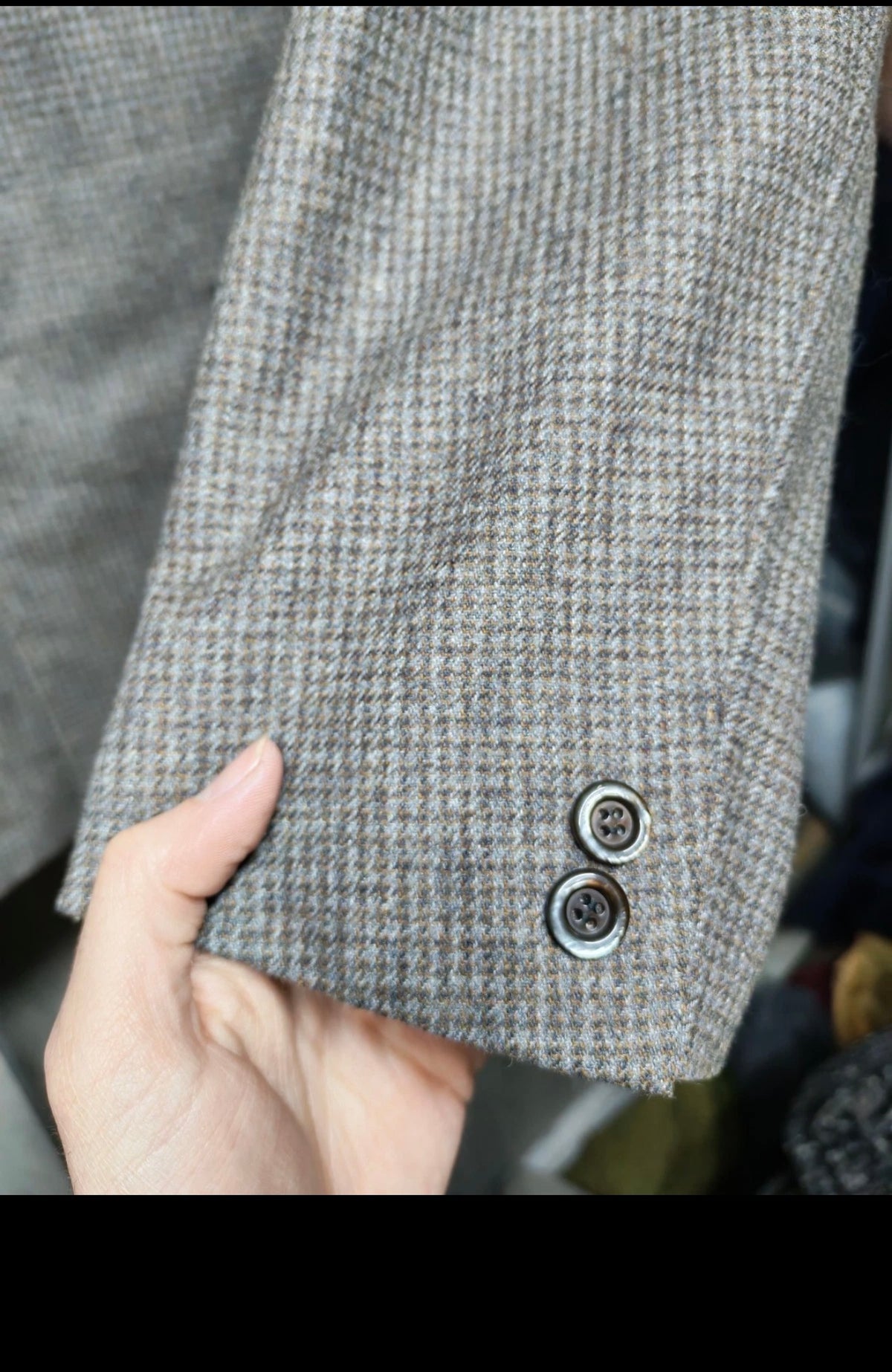 1970s Vintage all worsted wool double breasted brown jacket blazer 42L