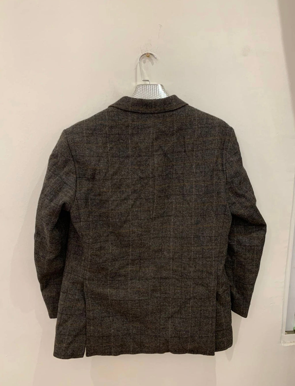 Vintage Daniel Hechter pure wool handwoven tweed gray hunting jacket blazer 42R