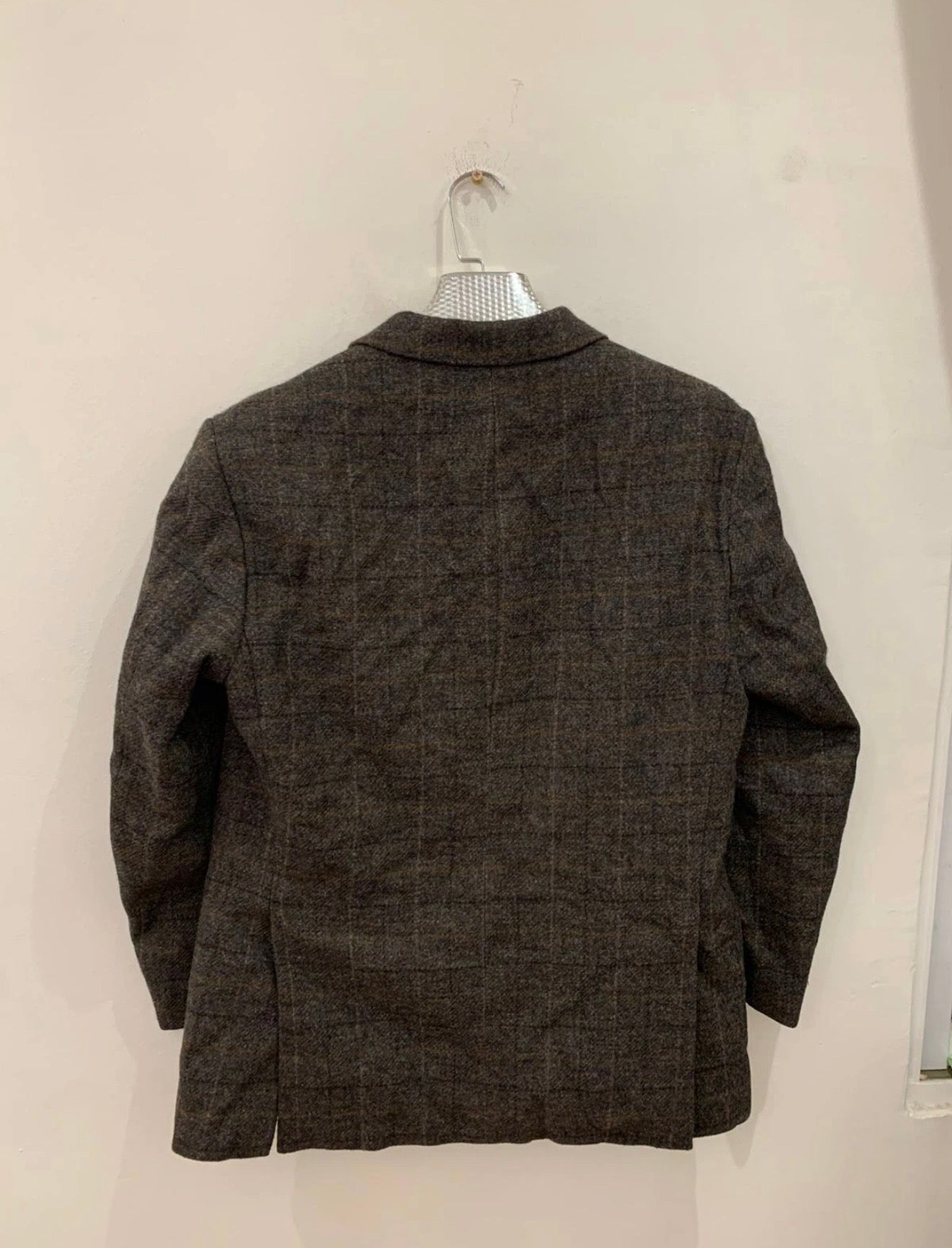 Vintage Daniel Hechter pure wool handwoven tweed gray hunting jacket blazer 42R