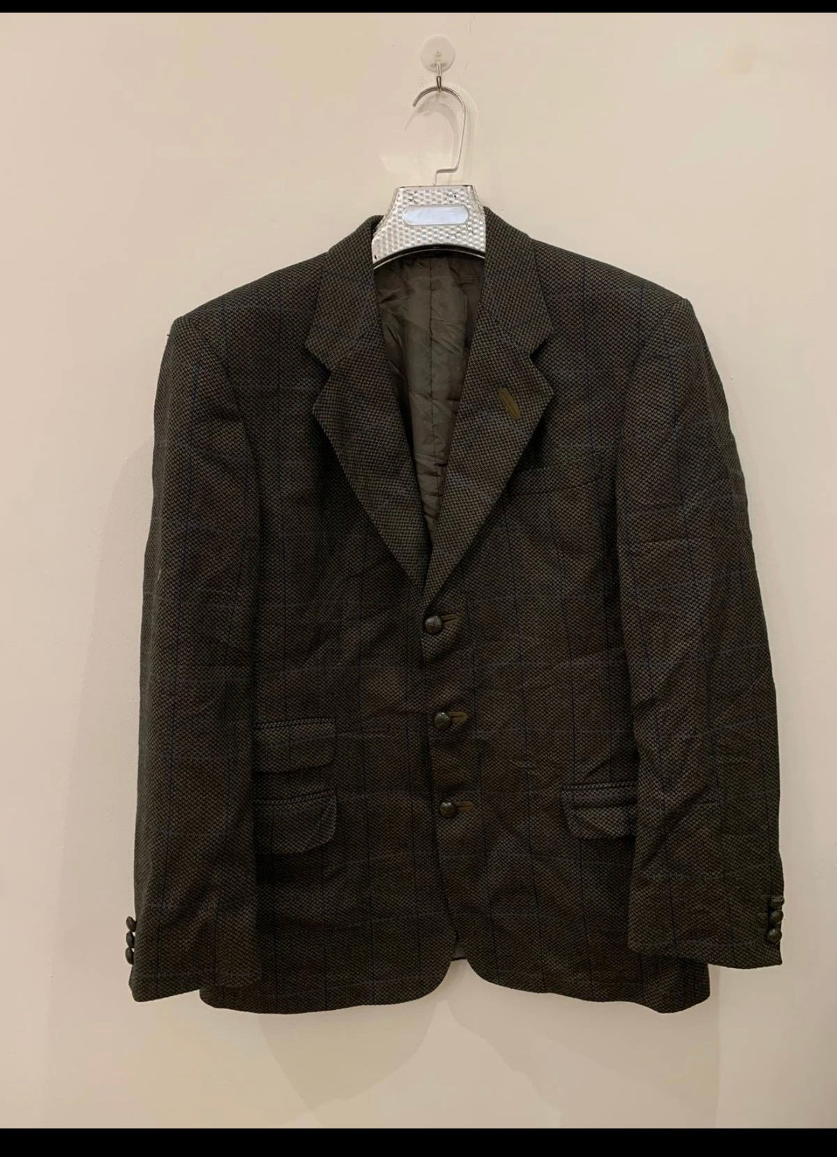 Vintage Daks DD London pure wool Windowpane classic hunting jacket blazer 42R
