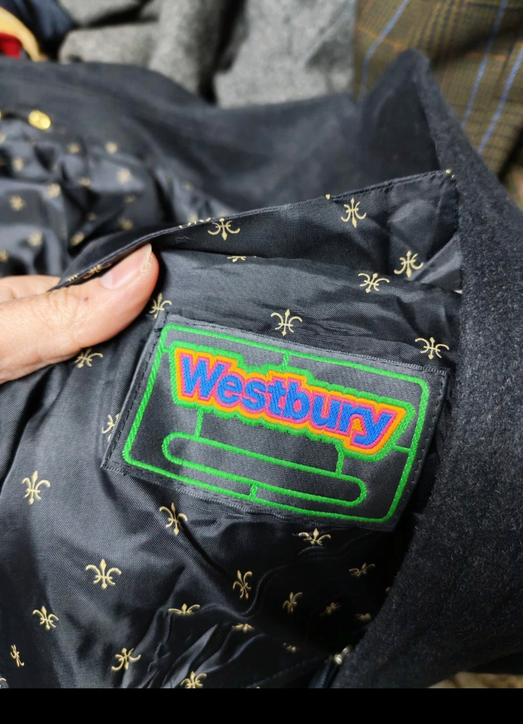 Vintage Westbury wool cashmere blend charcoal classic Loden over coat 46R 46S XL