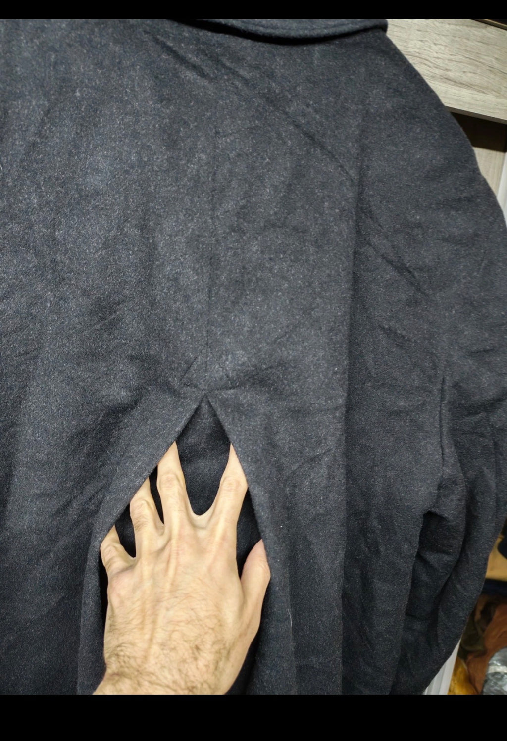 Vintage Westbury wool cashmere blend charcoal classic Loden over coat 46R 46S XL