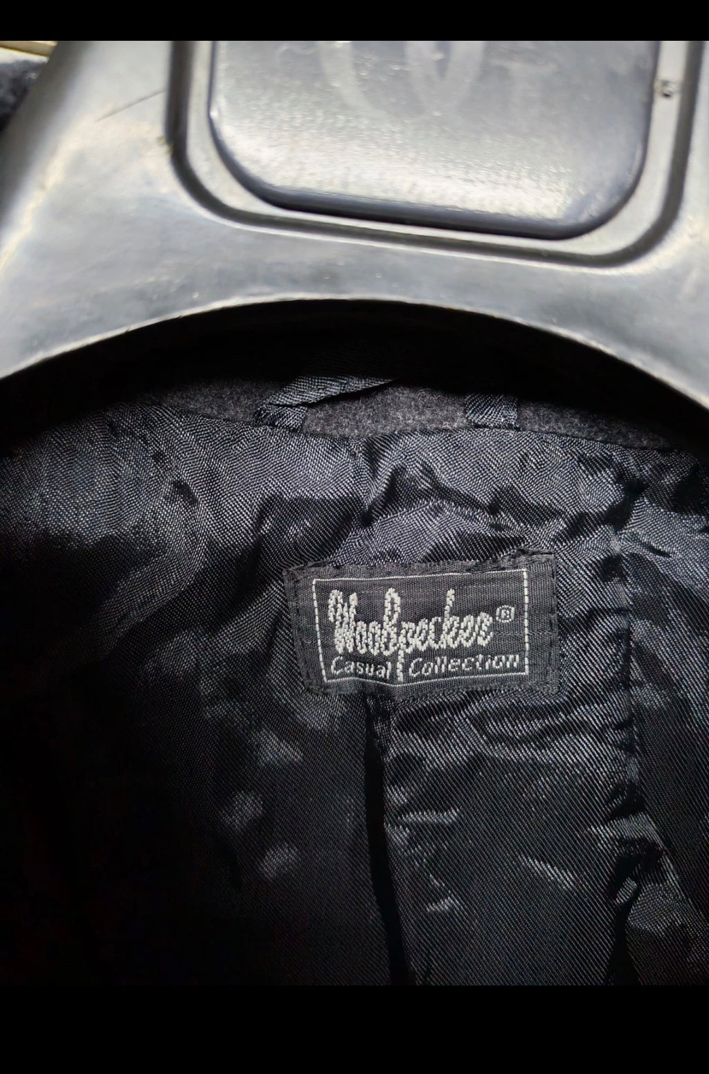 Vintage wool blended classic charcoal belted over coat 44R 44S