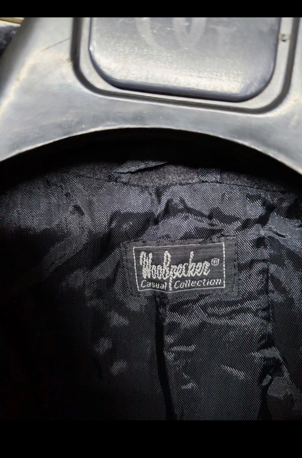 Vintage wool blended classic charcoal belted over coat 44R 44S