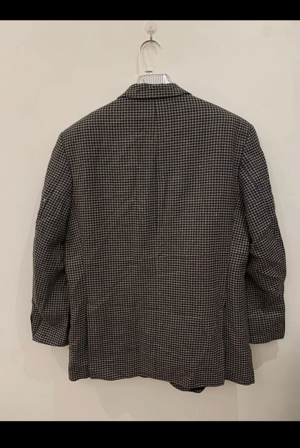 Vintage Valentino Uomo pure wool houndstooth classic jacket blazer 42R