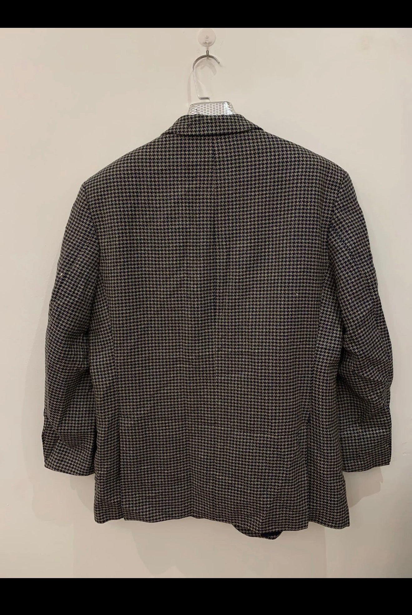 Vintage Valentino Uomo pure wool houndstooth classic jacket blazer 42R
