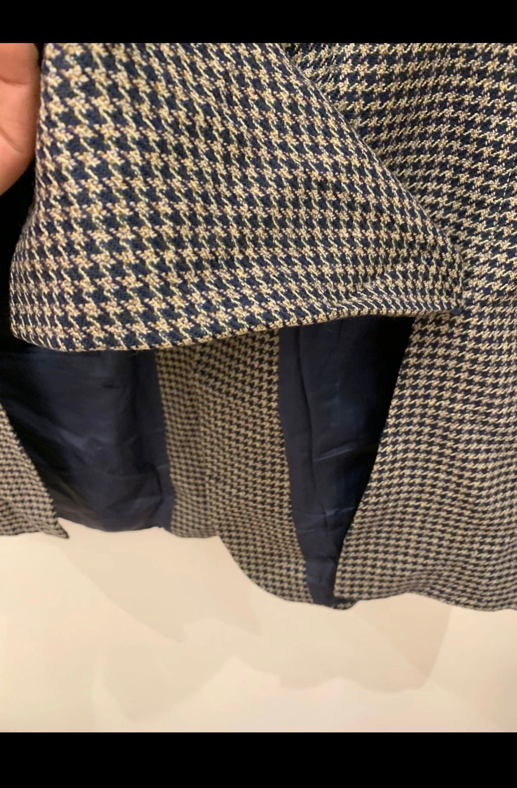 Vintage Valentino Uomo pure wool houndstooth classic jacket blazer 42R