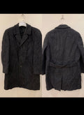 1970s Vintage classic Pure woollen Wool belted charcoal over coat 40R