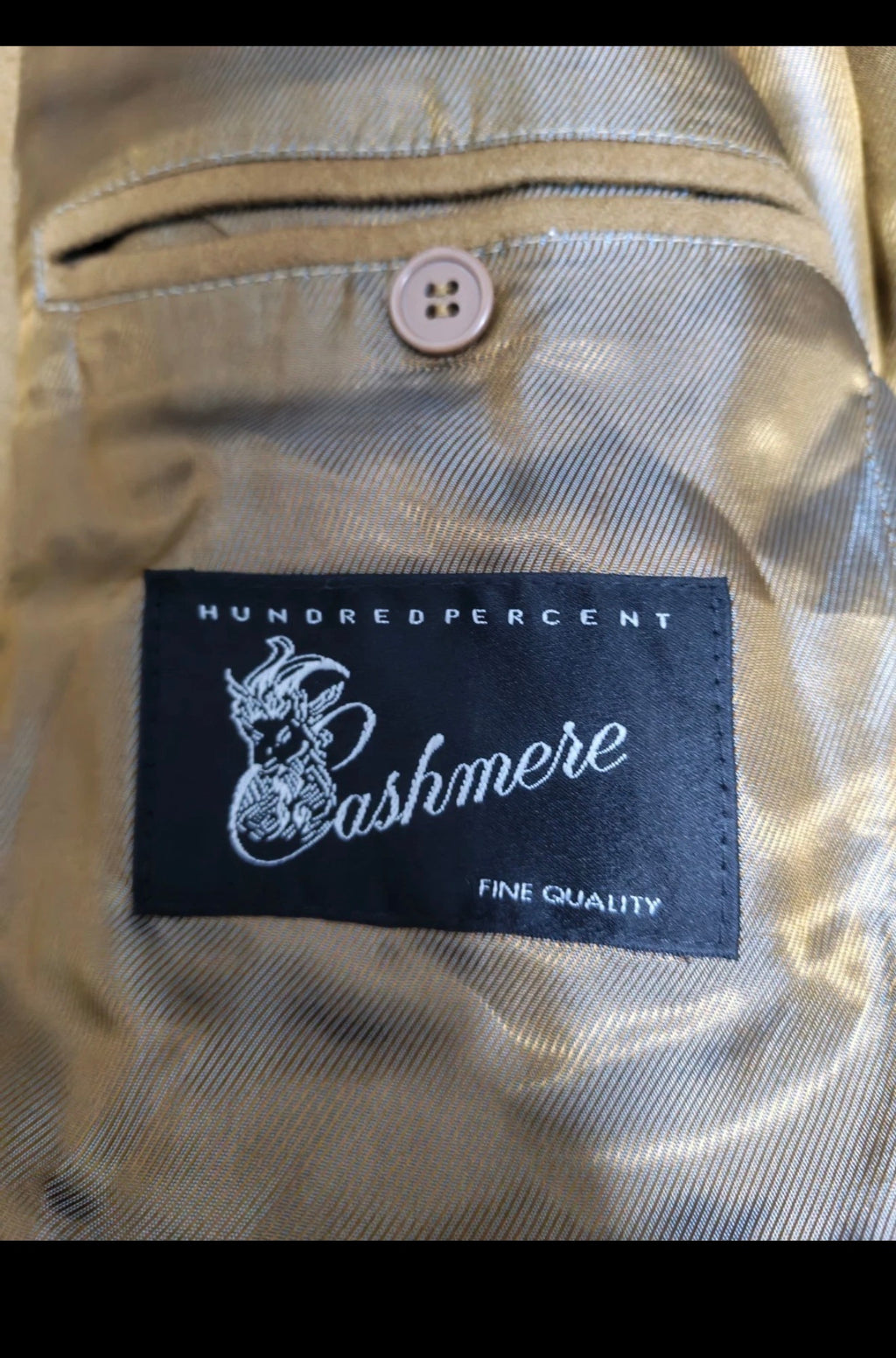 Vintage Walbusch 100% cashmere classic brown jacket blazer 42R
