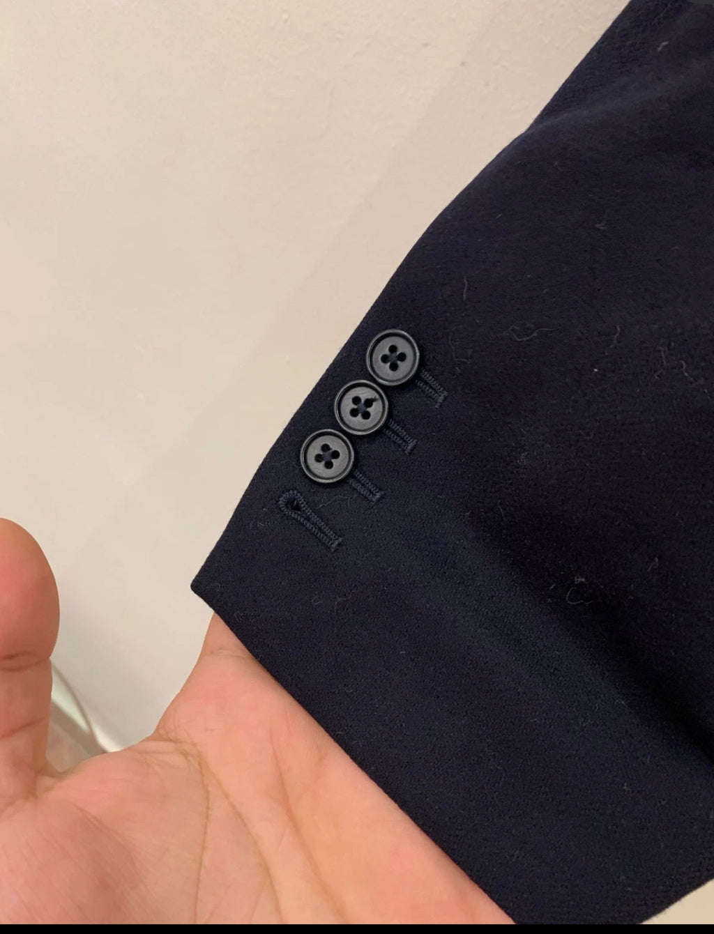 the custome house pure wool classic navy suit jacket blazer 40R 40L