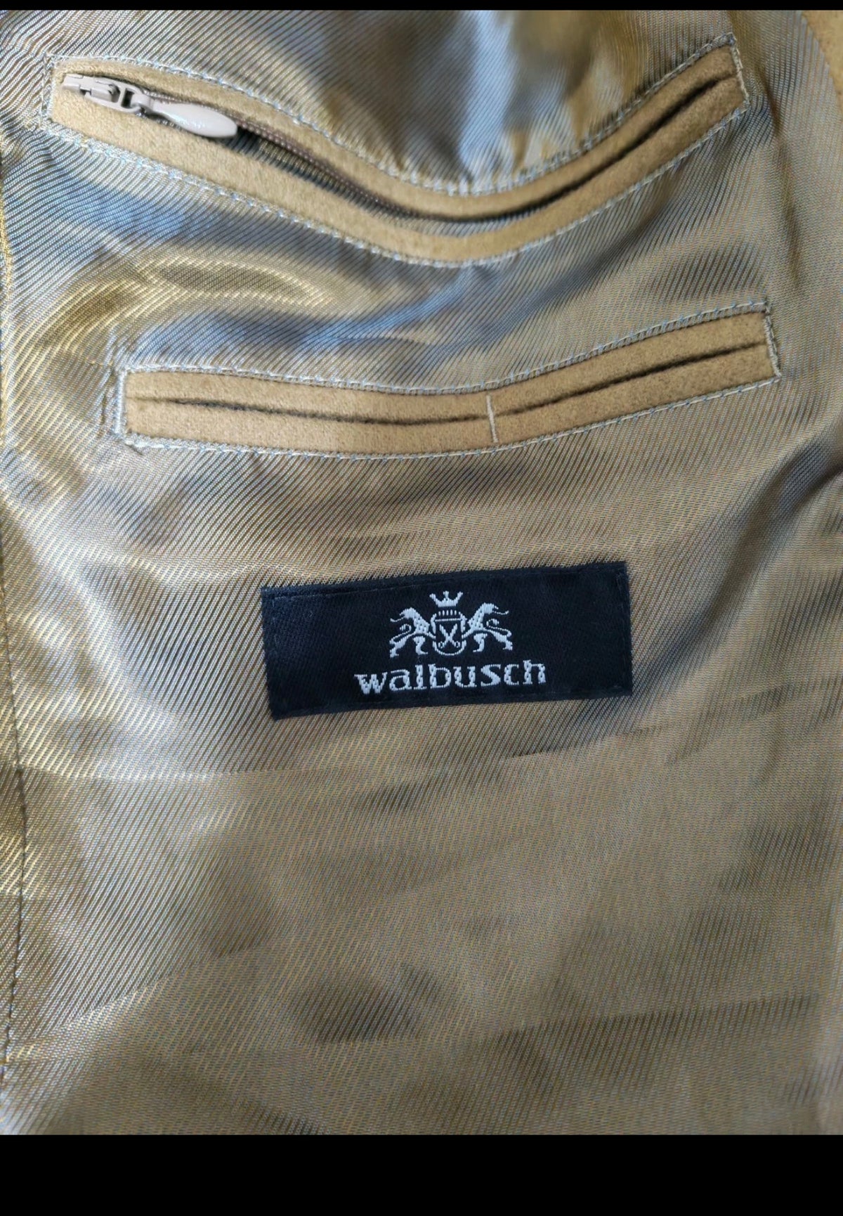 Vintage Walbusch 100% cashmere classic brown jacket blazer 42R