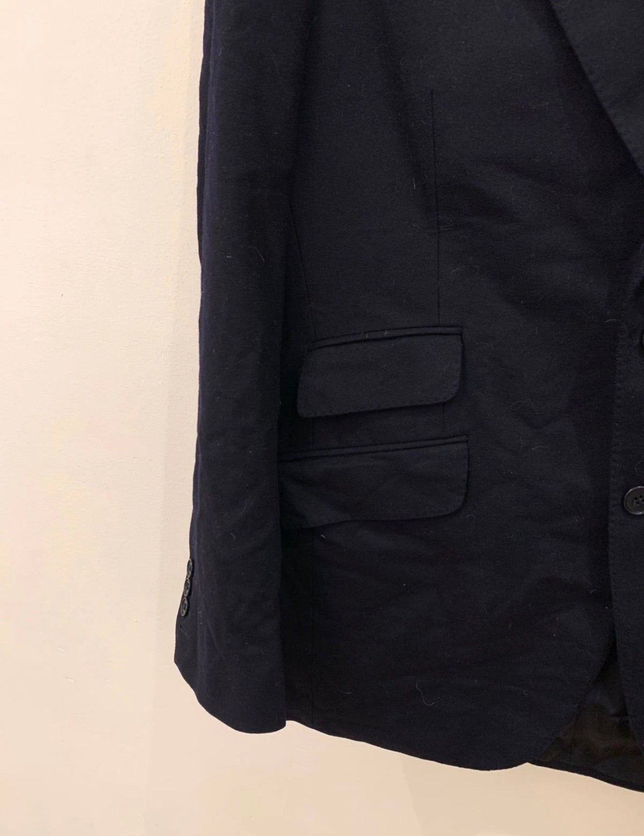 the custome house pure wool classic navy suit jacket blazer 40R 40L