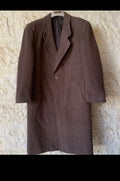 Vintage Yale Genton Merino wool & Lambswool classic brown over coat 48R XL