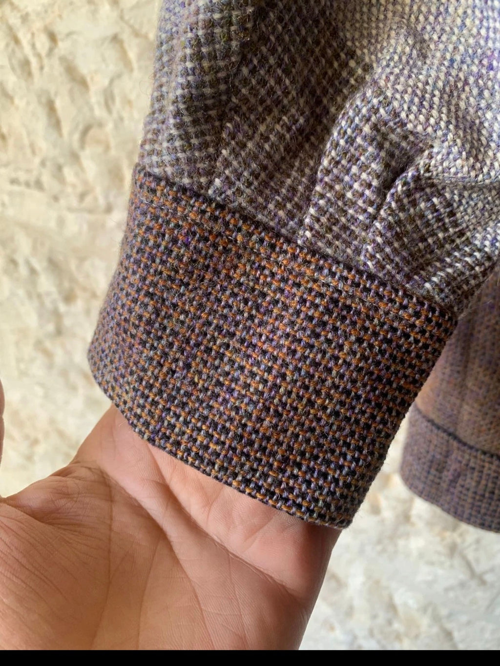 Vintage pure wool handwoven Irish tweed classic raglan jacket coat 16 XL 46
