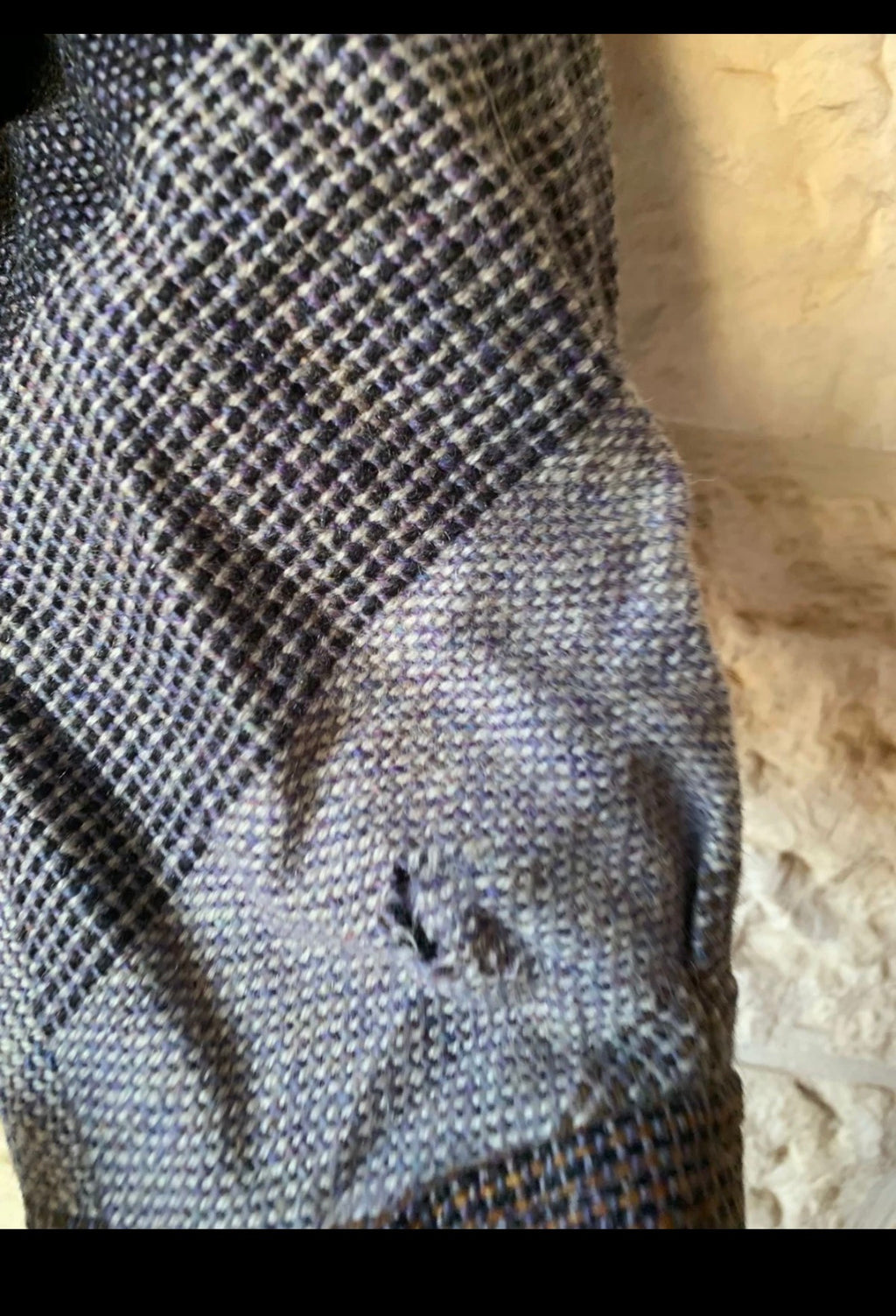 Vintage pure wool handwoven Irish tweed classic raglan jacket coat 16 XL 46
