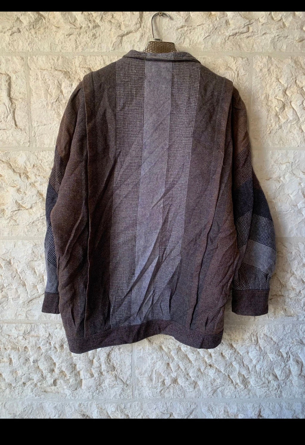 Vintage pure wool handwoven Irish tweed classic raglan jacket coat 16 XL 46