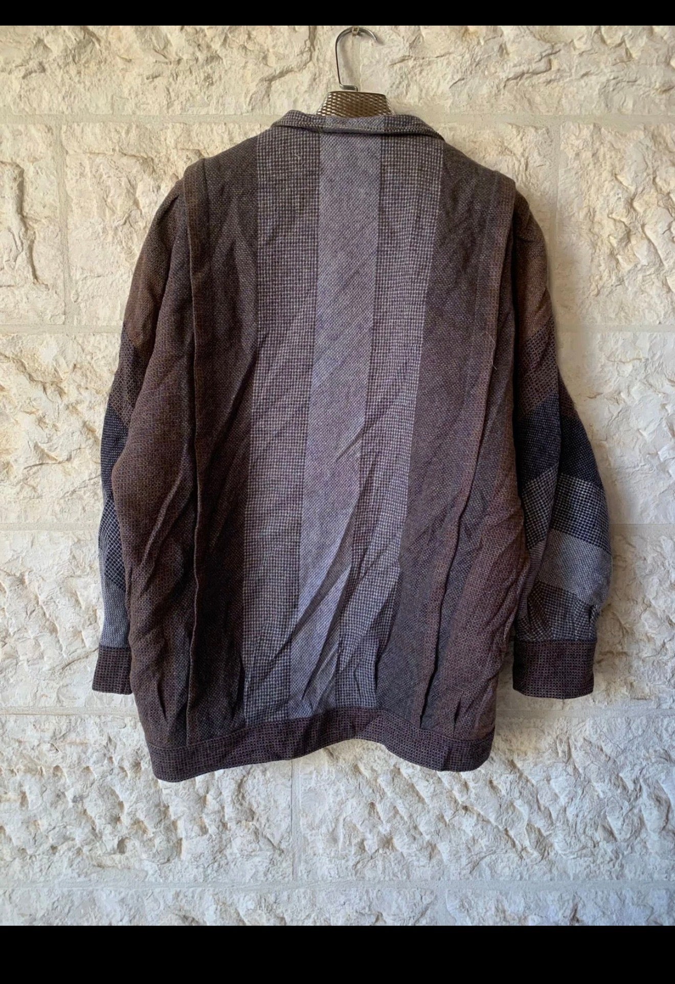 Vintage pure wool handwoven Irish tweed classic raglan jacket coat 16 XL 46