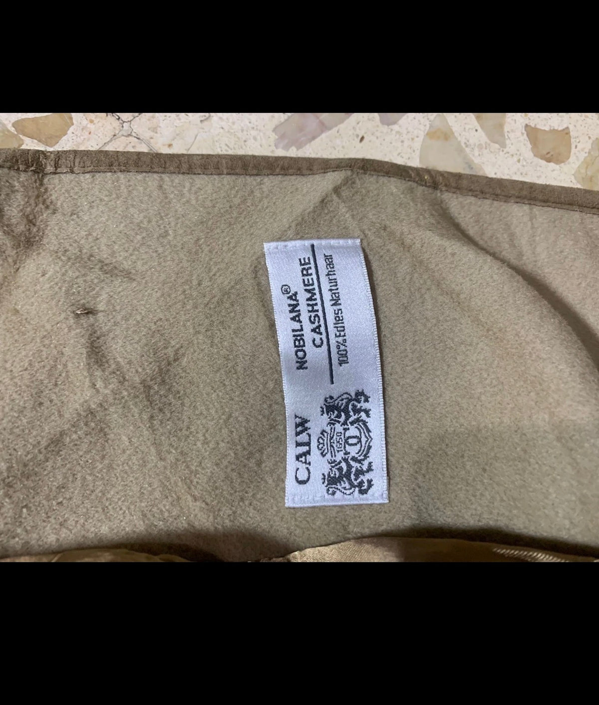 Vintage Merino Wool Cashmere classic camel beige over coat 44 L 14