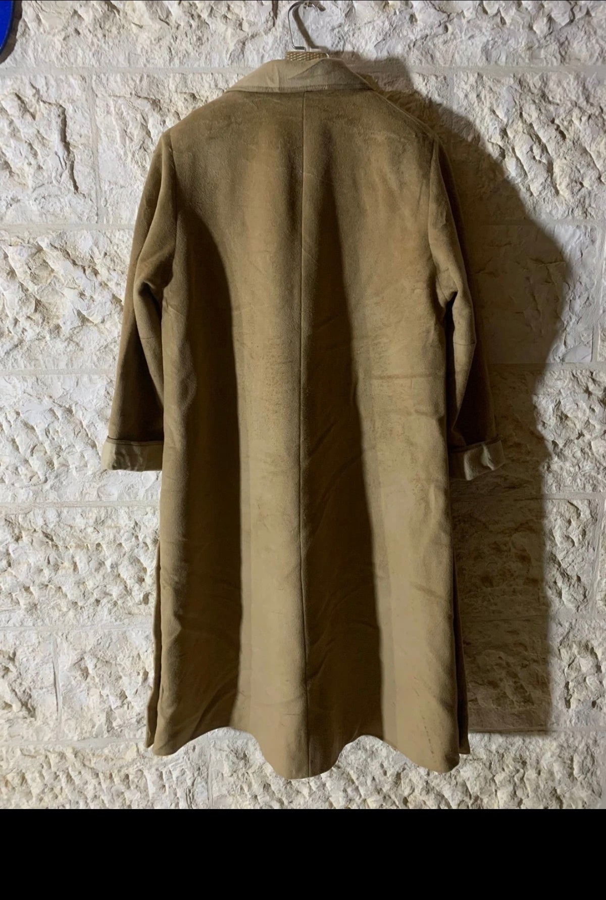 Vintage Merino Wool Cashmere classic camel beige over coat 44 L 14