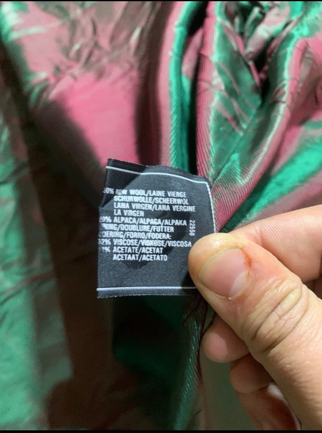 Vintage Loden Wool Alpaca classic double breasted charcoal over coat 48 XL 18