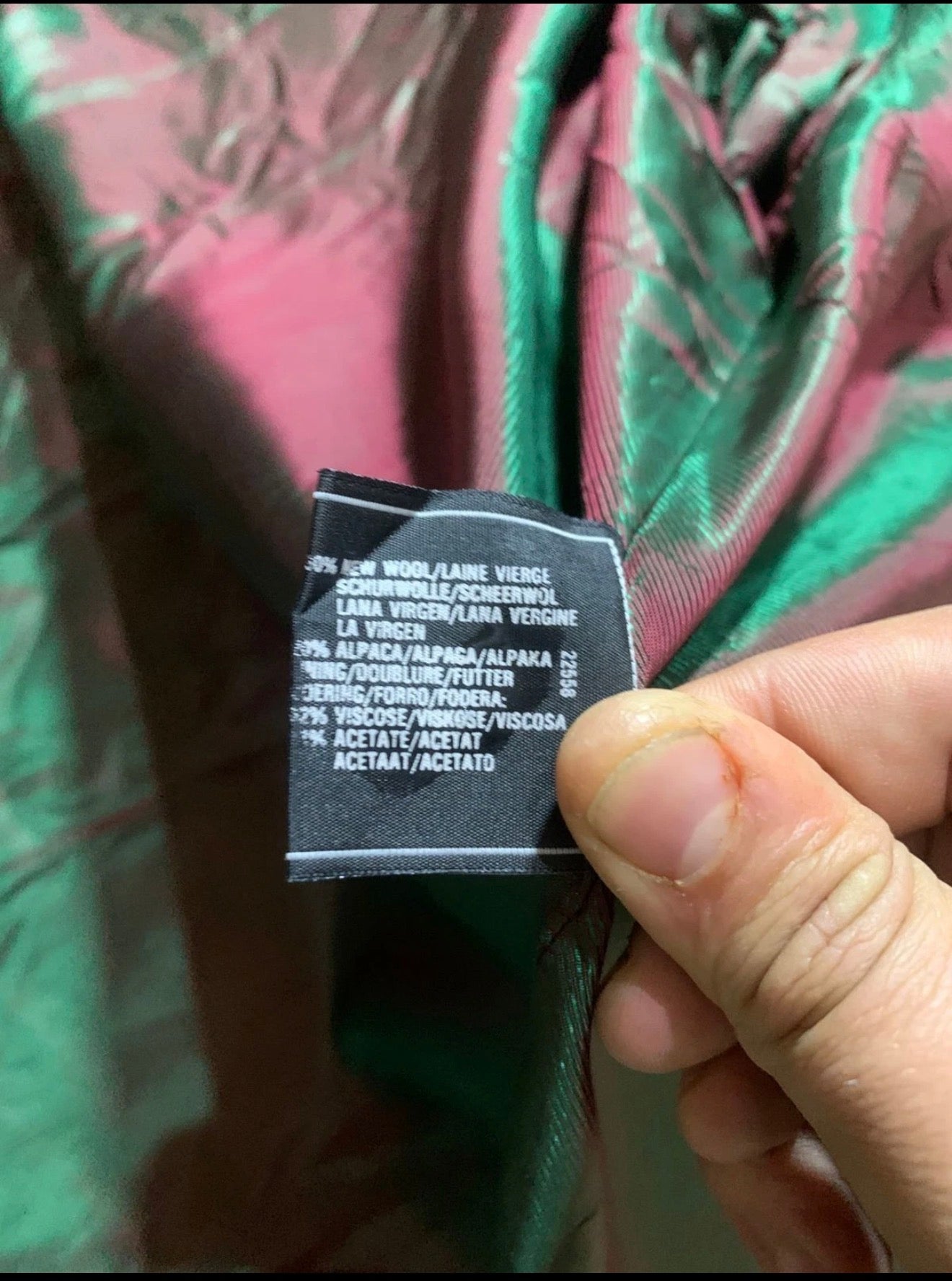Vintage Loden Wool Alpaca classic double breasted charcoal over coat 48 XL 18