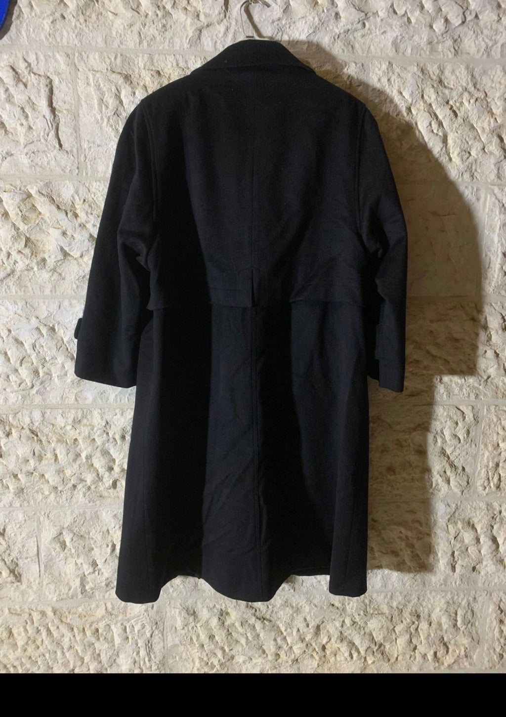 Vintage Loden Wool Alpaca classic double breasted charcoal over coat 48 XL 18