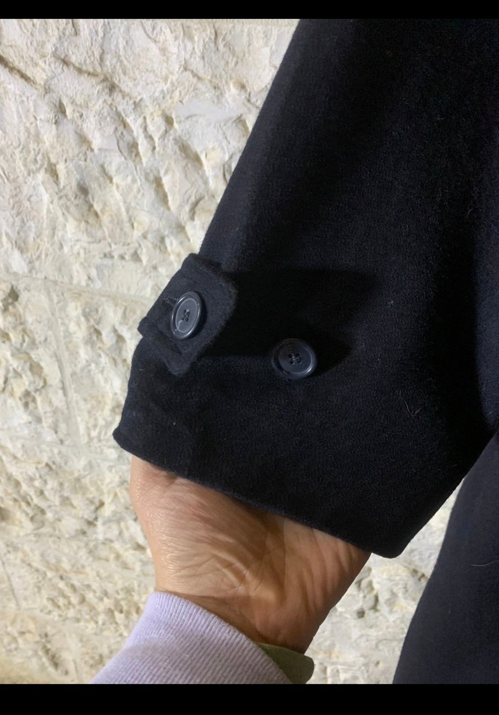 Vintage Bogner Loden wool cashmere blend classic navy over coat 50R 50S 2XL