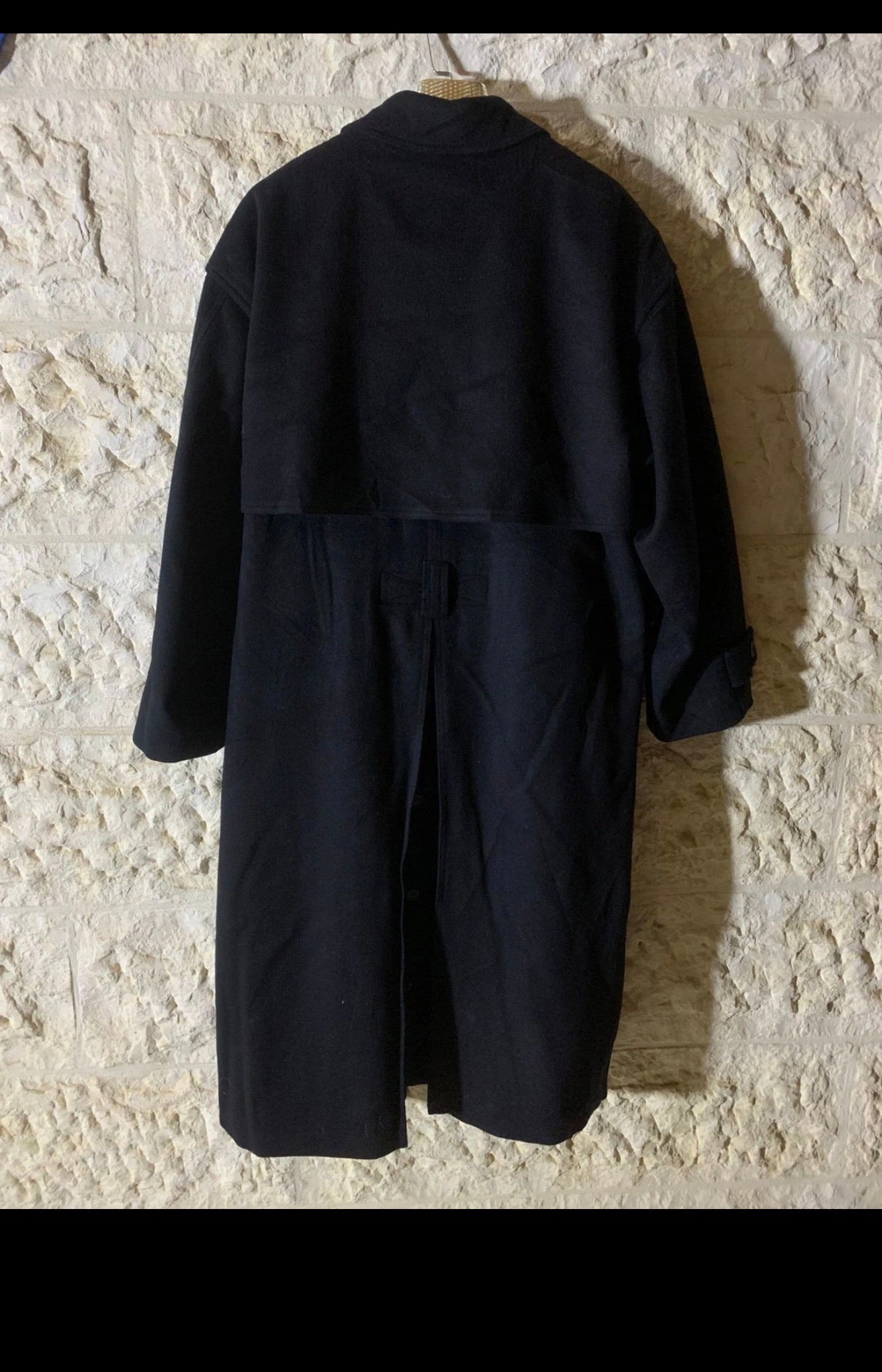 Vintage Bogner Loden wool cashmere blend classic navy over coat 50R 50S 2XL