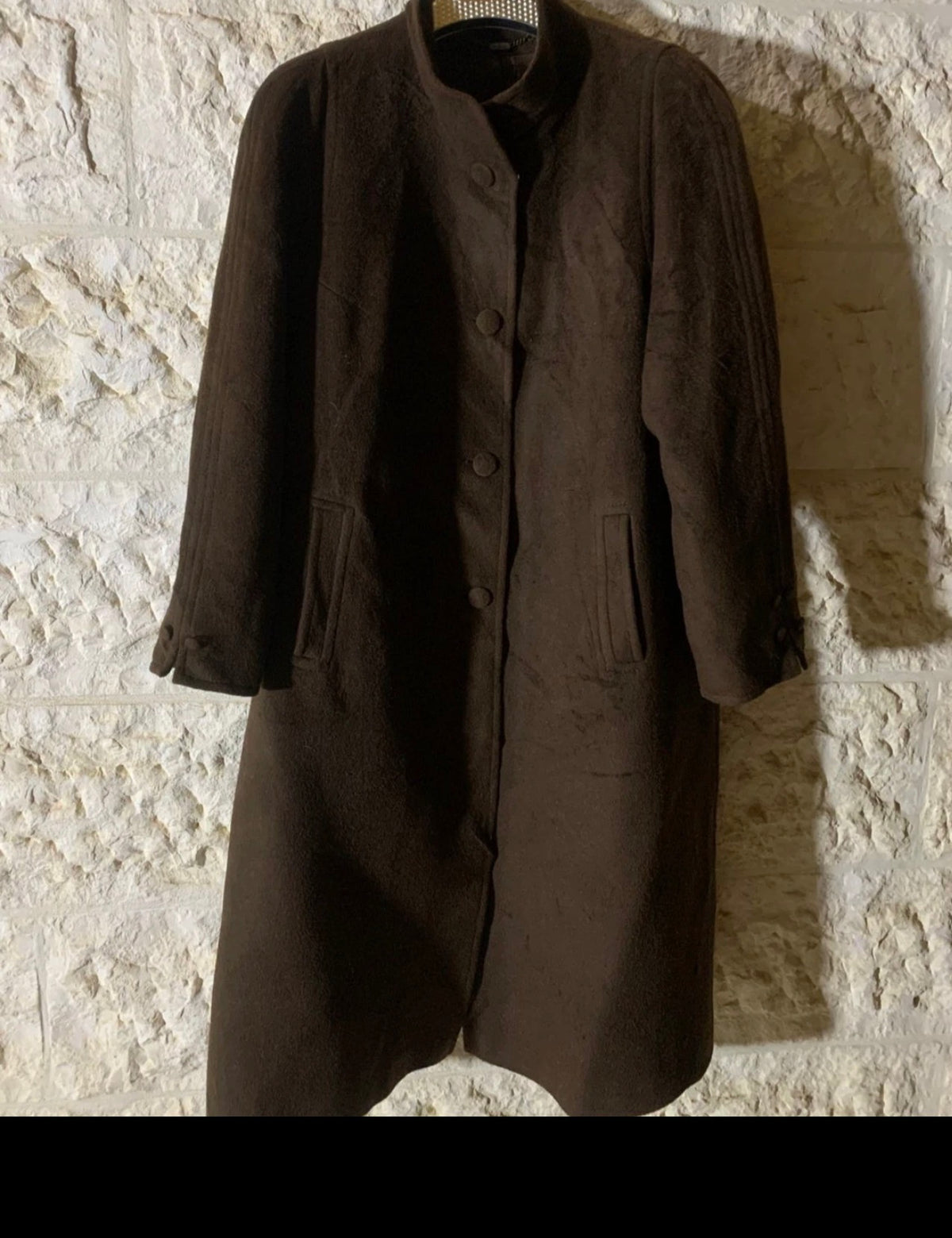 Vintage Wool Mohair classic brown raglan over coat 48 XL 18