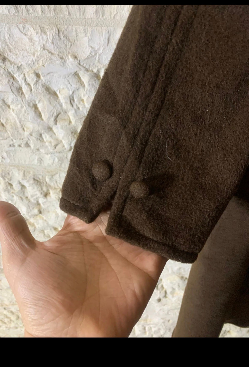Vintage Wool Mohair classic brown raglan over coat 48 XL 18